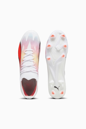 Chaussures de soccer avec crampons ULTRA ULTIMATE FG/AG Femme, PUMA White-PUMA Black-Fire Orchid, extralarge